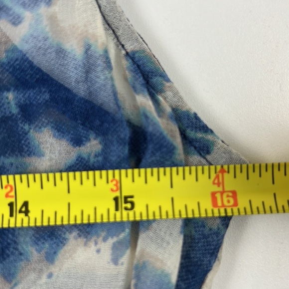 Anthropologie Meadow Rue Blue & White Bohemian Belted Dress - Picture 9 of 11